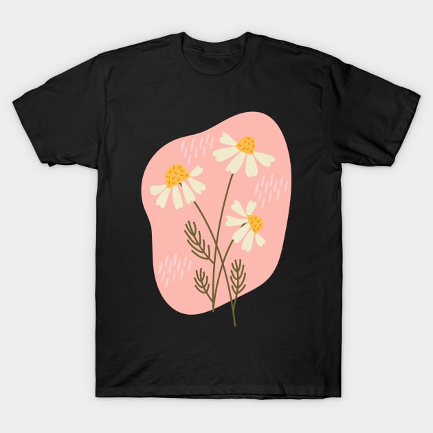 Chamomile flowers T-Shirt by RigaSutherland